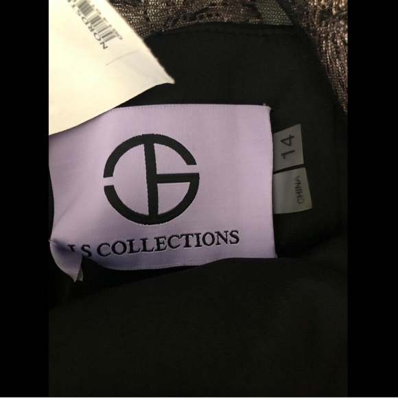 NEW $288 JS Collection Embroidered Trumpet Gown Salmon Black [ SZ 14‎ ] #E528 - Picture 8 of 8